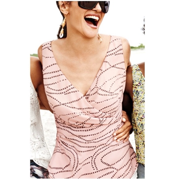 Cabi #273 Sophia Pink Faux Wrap Tank Top Size 4 - Picture 7 of 9